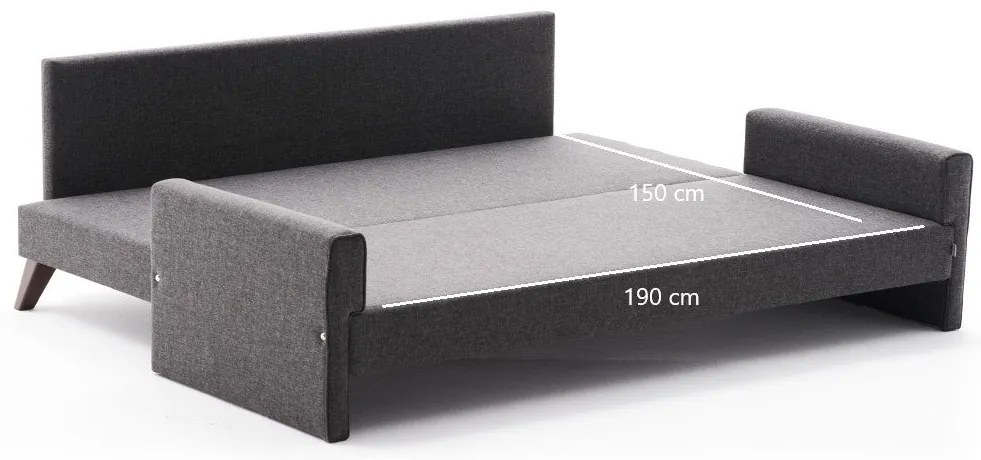 3 személyes kanapéágy Bella Sofa - Antracit