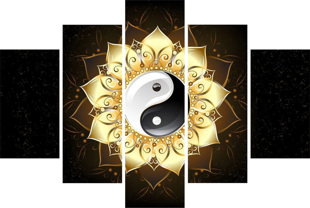 Kép - arany yin-yang (150x105 cm)