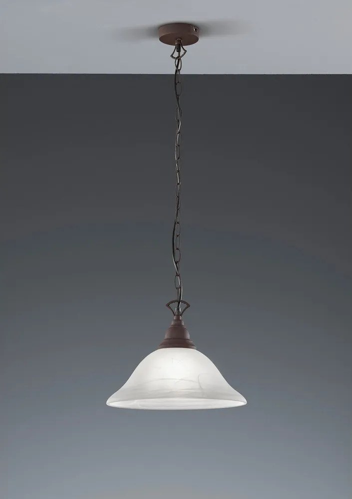 Sötétszürke fém függőlámpa üveg búrával ø 33,5 cm Country – Reality