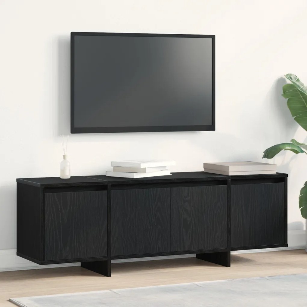 TV szekrény fekete tölgy 120x30x40,5 cm összeszerelve