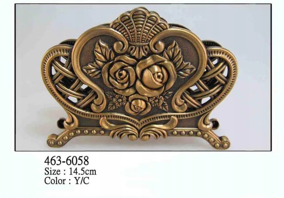 Arany színű, fém szalvétatartó