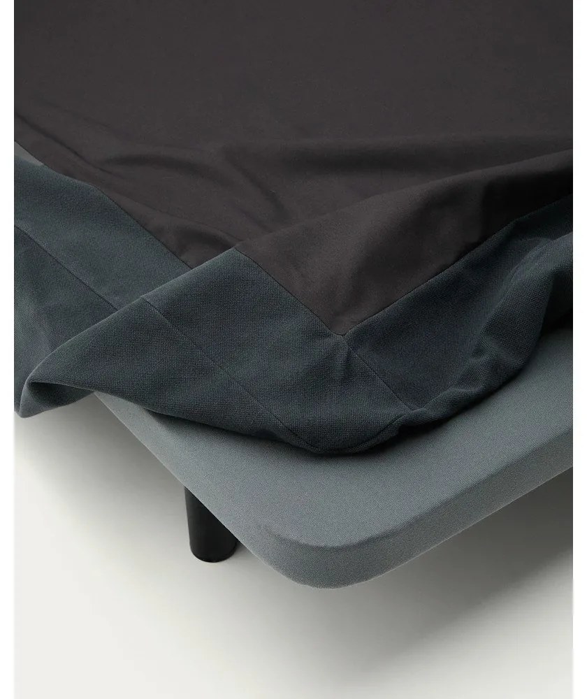 Antracitszürke kárpitozott franciaágy 150x190 cm Jaira – Kave Home