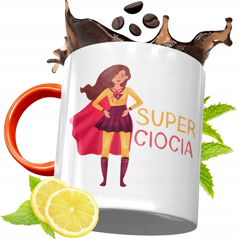 Narancssárga Bögre Nagynéninek Tökéletes Ajándék fényképes nyomtatással