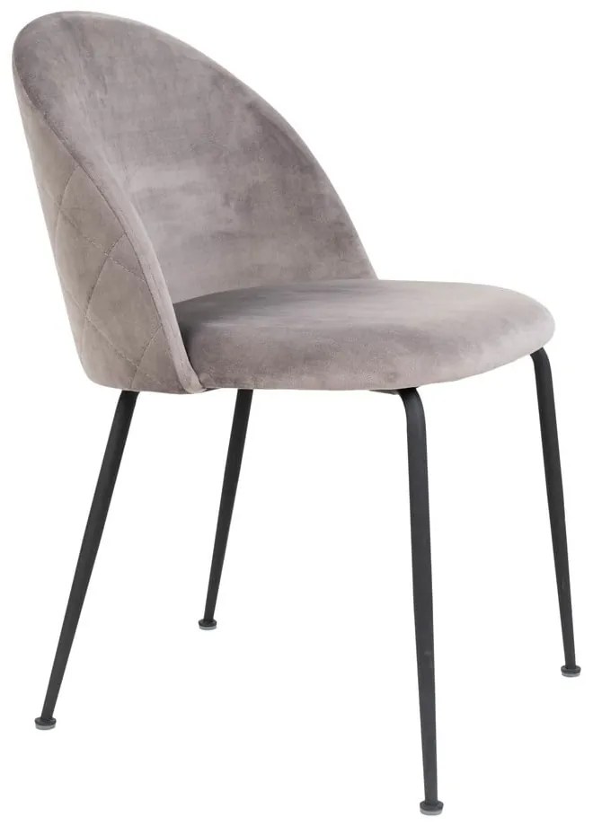 Világosszürke bársony étkezőszék szett 2 db-os Geneve – House Nordic