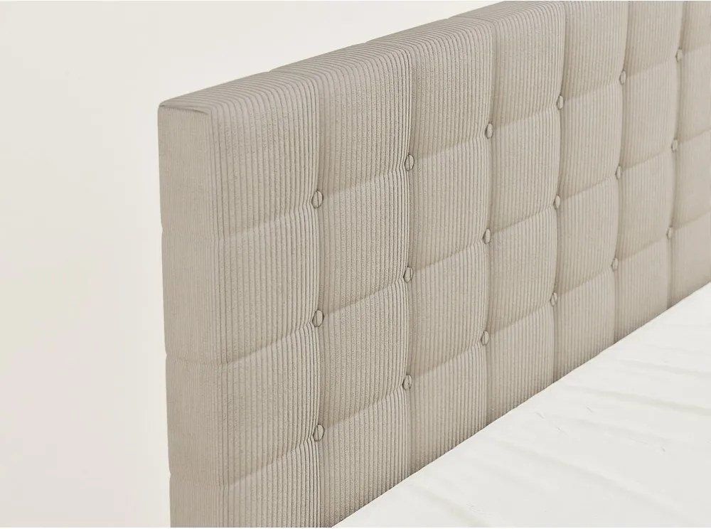 Bézs ágyneműtartós boxspring ágy 160x200 cm Tasca – Maison de Rêve