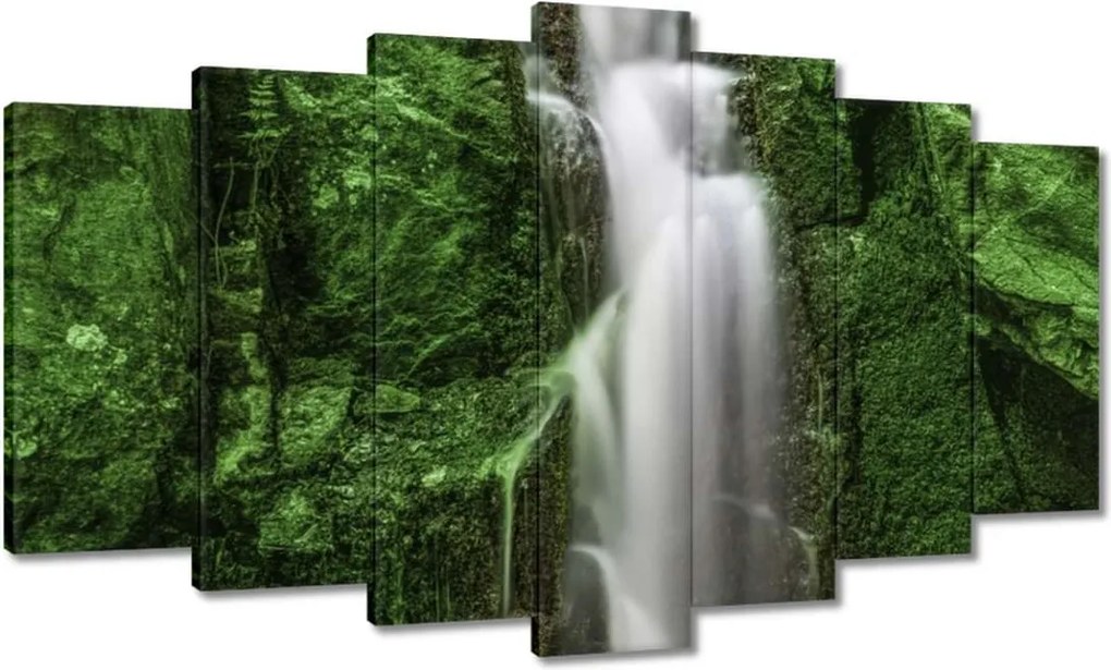 Vászonkép 140x80 Vízesés Erdei zuhatag