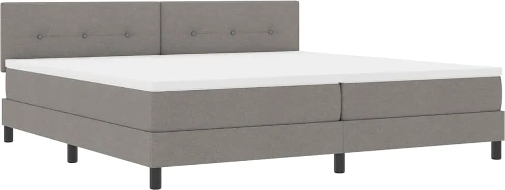 vidaXL Boxrugós ágy matracmal leddel Tópszínű 200 x 200 cm szövet