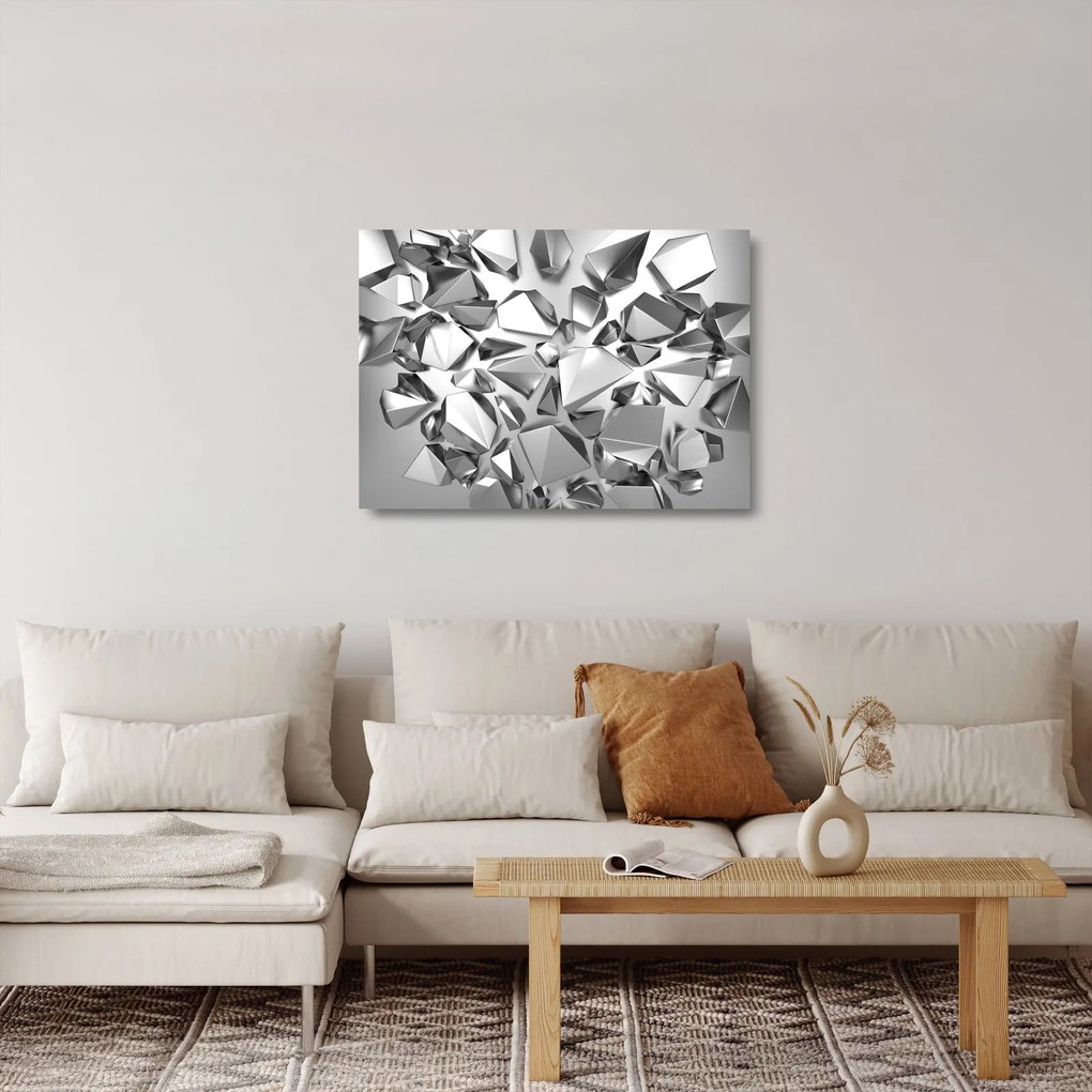 A 3D absztrakció képe (üvegen) (70x50 cm)