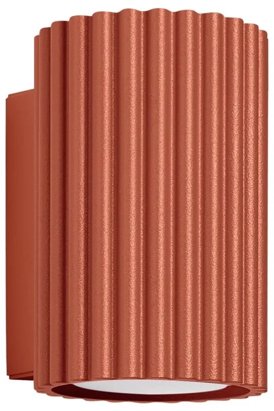 Téglavörös fali lámpa Gleam – Sollux