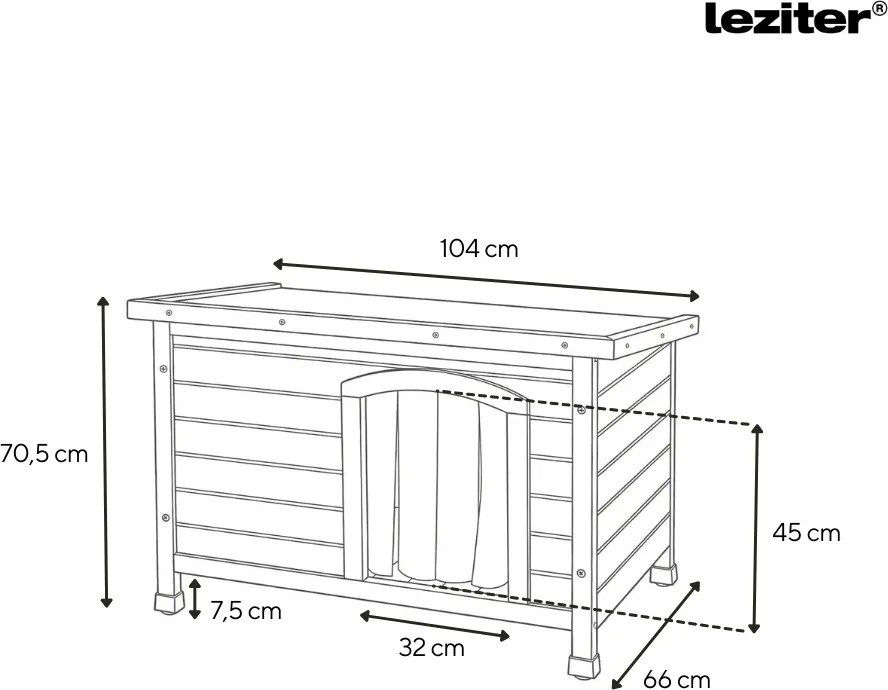 Smiley Basic kutyaház "L" 104x66x70 cm