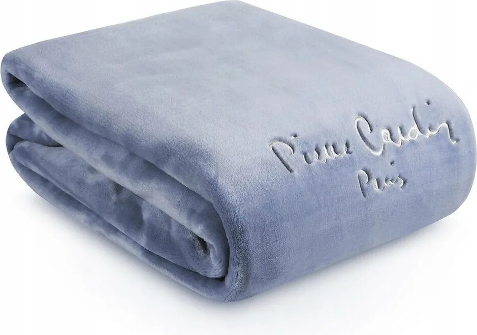 Pierre Cardin takaró 220 x 240cm kék meleg puha ágytakaró kanapé vastag