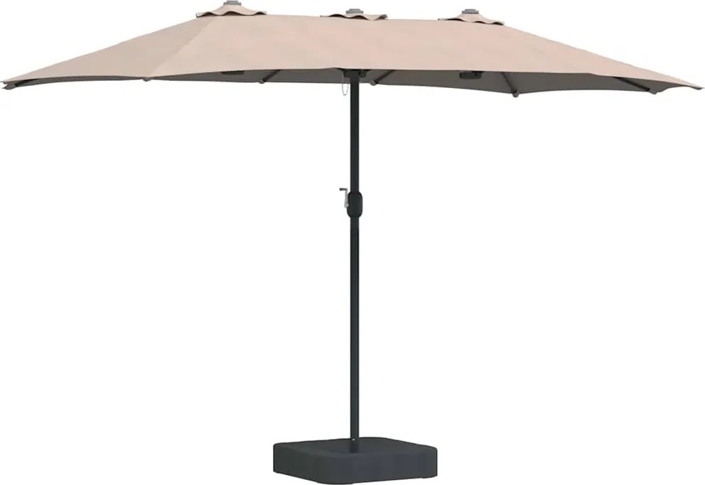 vidaXL Kerti napernyő Tópszínű 385 x 209 x 244 cm Poliészter és acél
