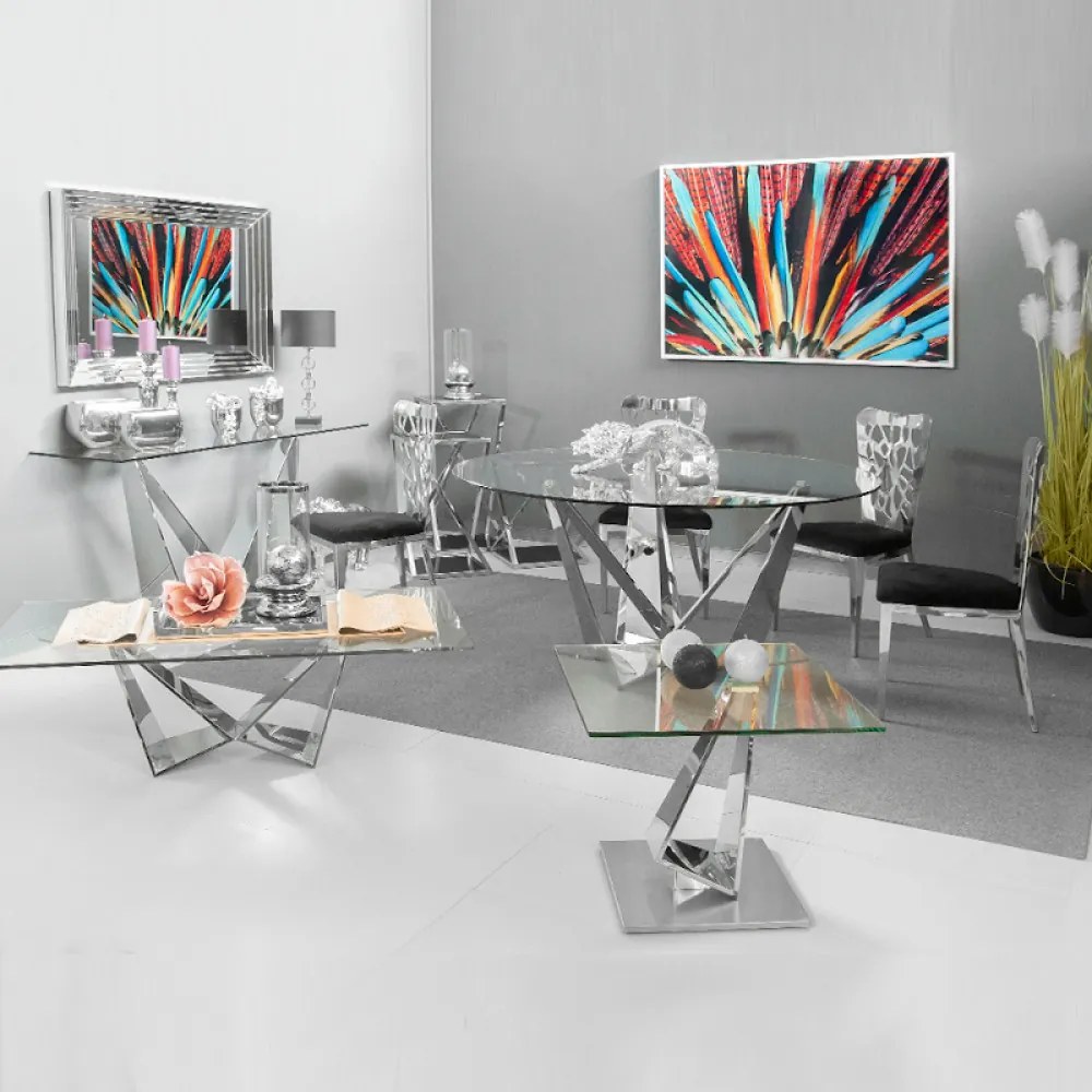 Rege étkezőasztal áttetsző 200x100x75 cm