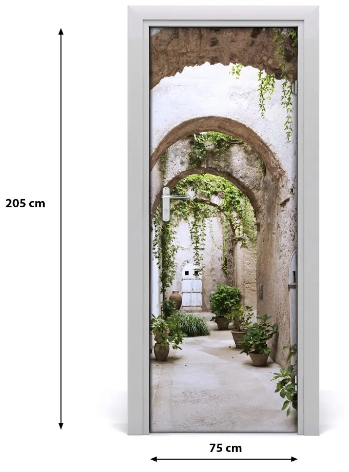 Ajtó tapéta Arcade a vár 75x205 cm