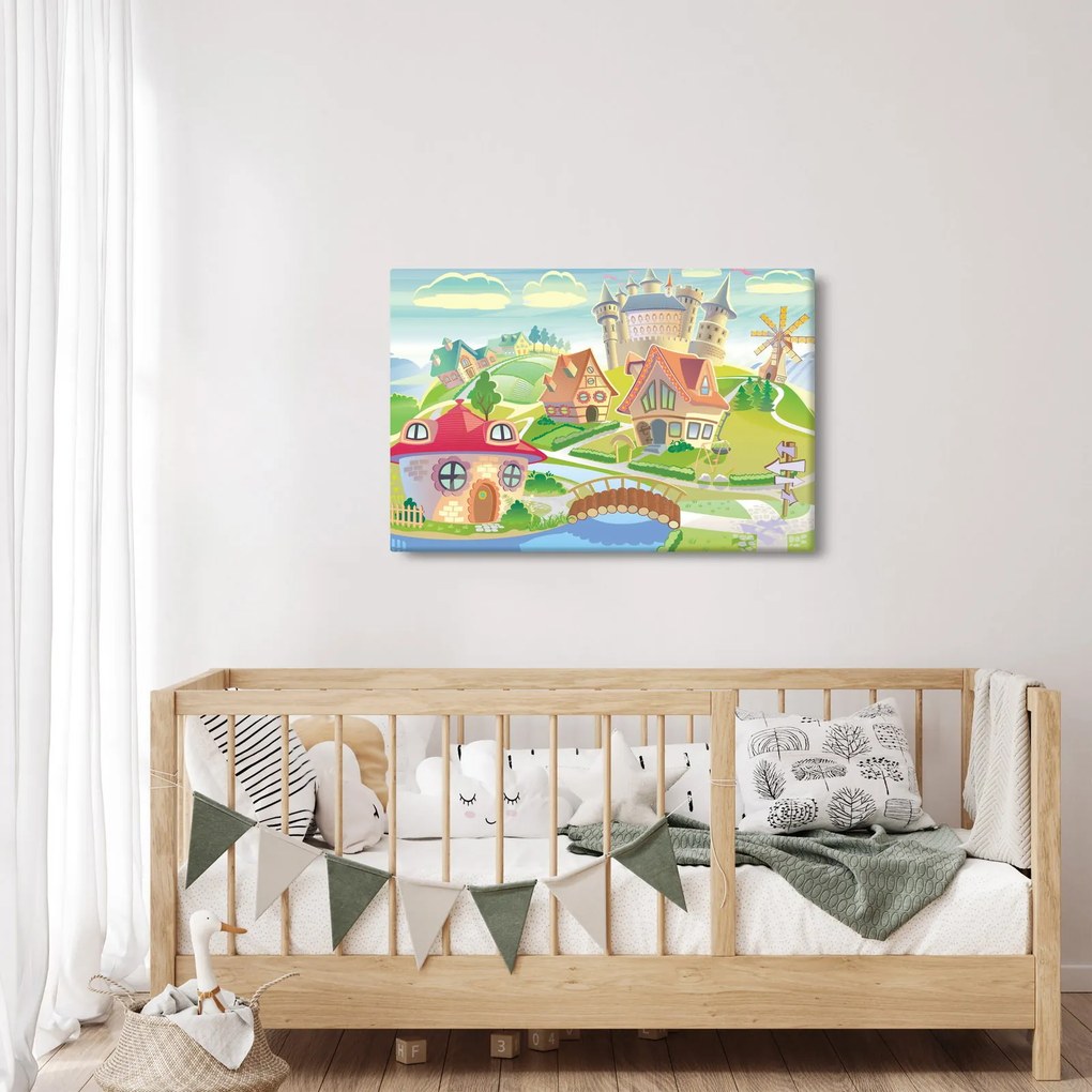 Kép - színes város (90x60 cm)