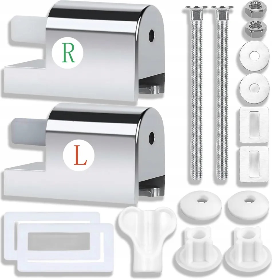 2X Fogantyú Zsanér Wc-ülőke Javítás Wc Fürdőszoba Univerzális