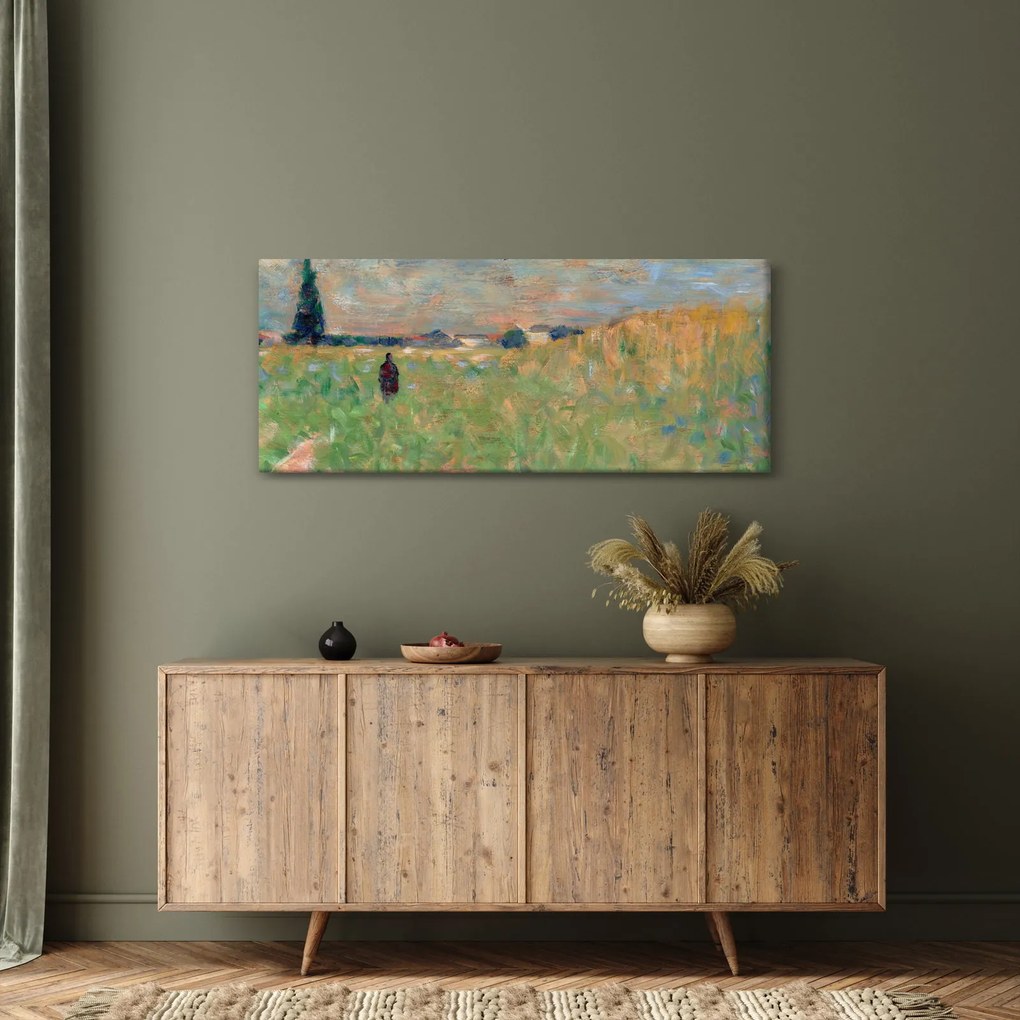 Kép - Georges Seurat, A Summer Landscape, reprodukciók (120x50 cm)