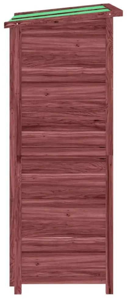 mokka színű tömör fenyőfa kerti szerszámtároló 83 x 57 x 140 cm