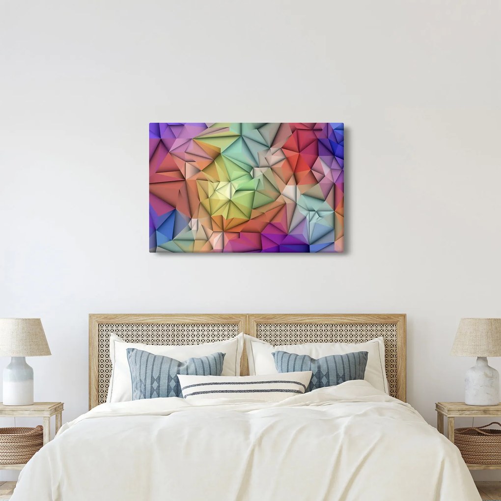 Kép - Sokszögű absztrakció (90x60 cm)