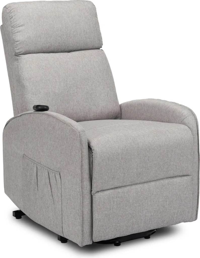 Elektromos relax fotel felállást segítő funkcióval szürke – COLTON