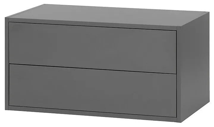 Boxie 2 fiókos fali szekrény 40x80x37 cm antracit