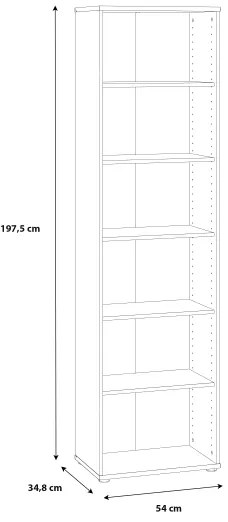 URAN fehér könyvespolc
