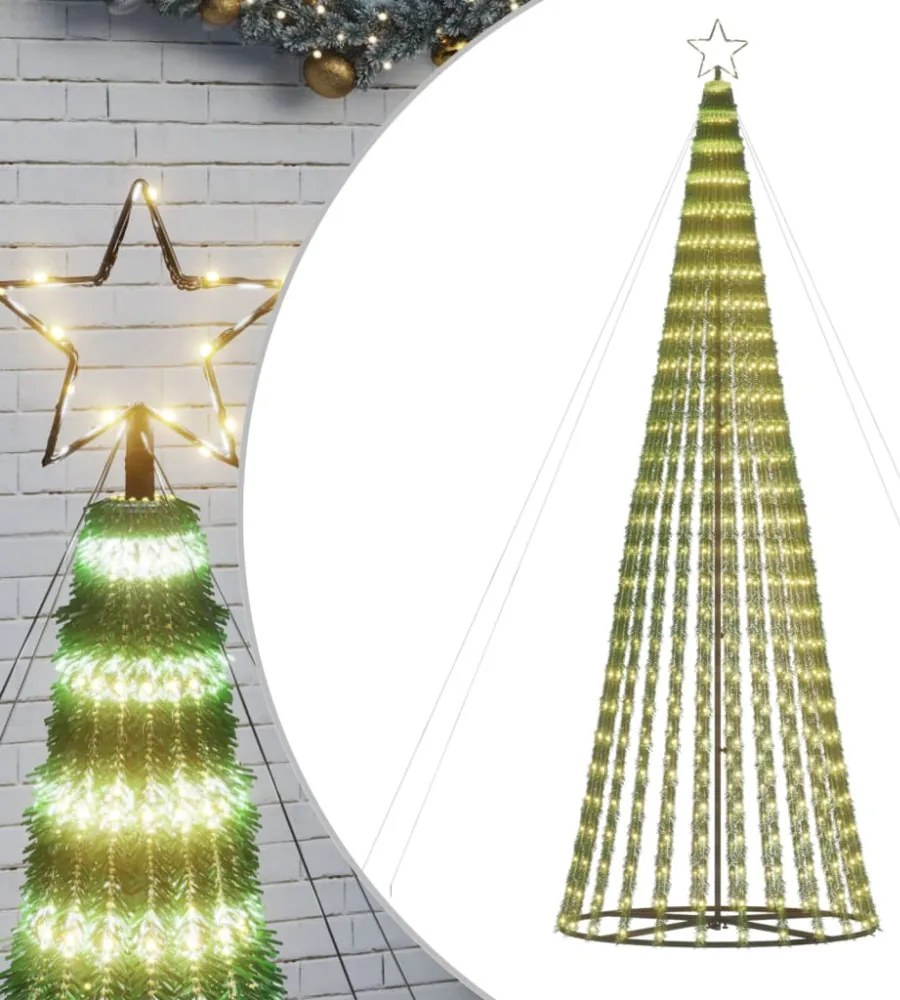meleg fehér LED karácsonyfa 688 LED 300 cm