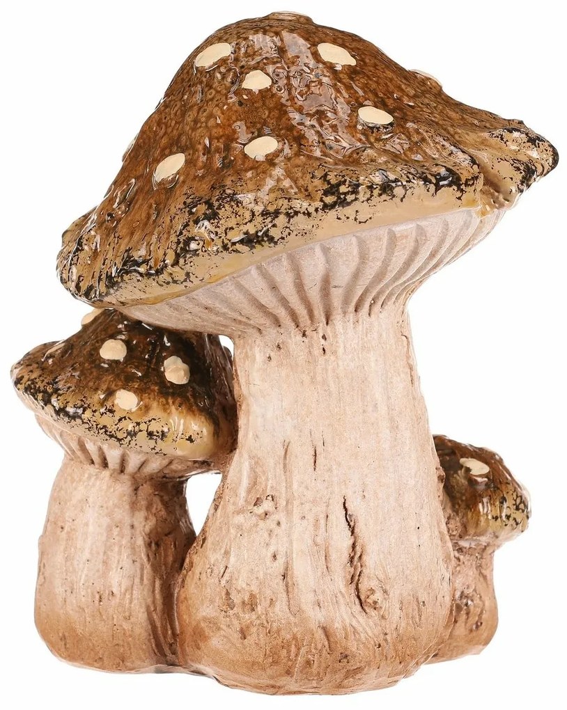 Őszi dekoráció Gomba, 13 x 10 x 14 cm, polirezín