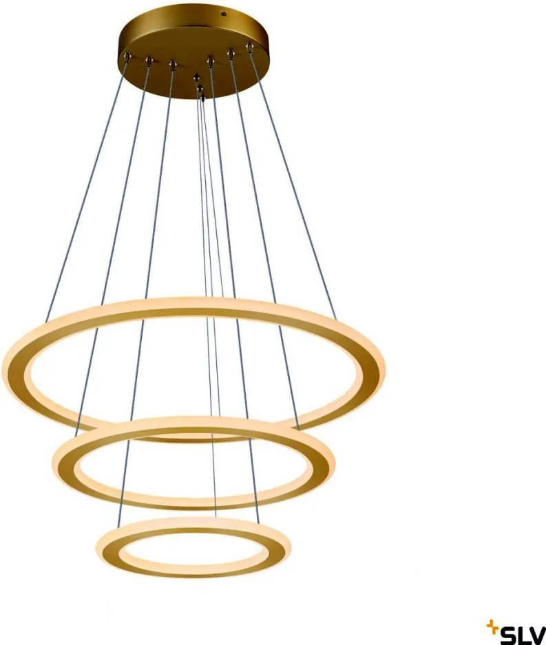SLV 1007703 ONE Modern Led Függesztett Lámpa Fekete, Sárgaréz LED IP20