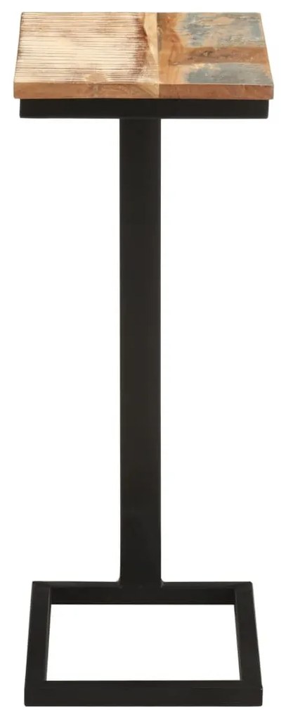 2 db tömör újrahasznosított fa kisasztal 31,5 x 24,5 x 64,5 cm