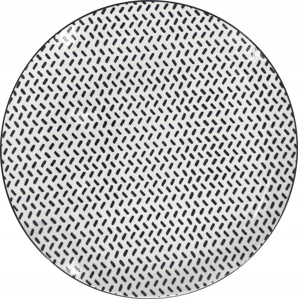 BlackLine lapos tányér 26,5 cm, fa alakú