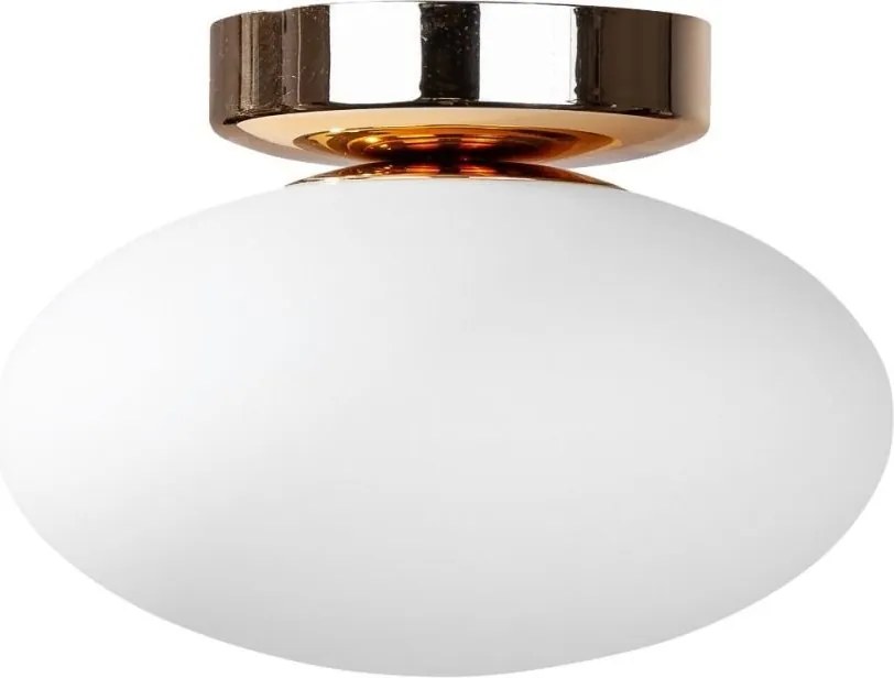 Arany mennyezeti lámpa fehér üvegbúrával Omi 1187 Zuma Line