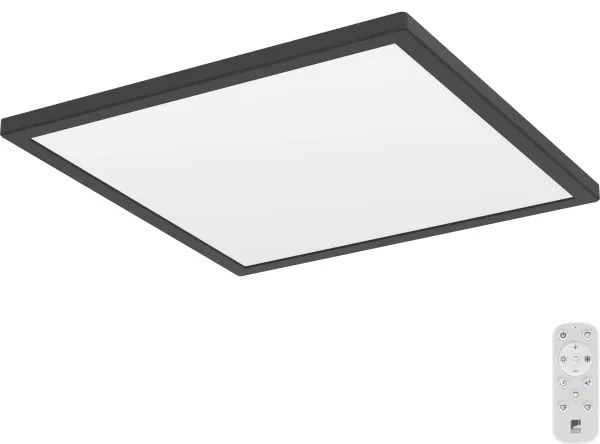 Eglo 901456-LED Dimmelhető fürdőszobai lámpa ROVITO-R 17,6W/230V 39x39cm IP44 fekete + távirányító