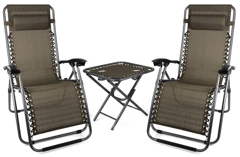 2 db zéró gravitáció kerti szék asztallal