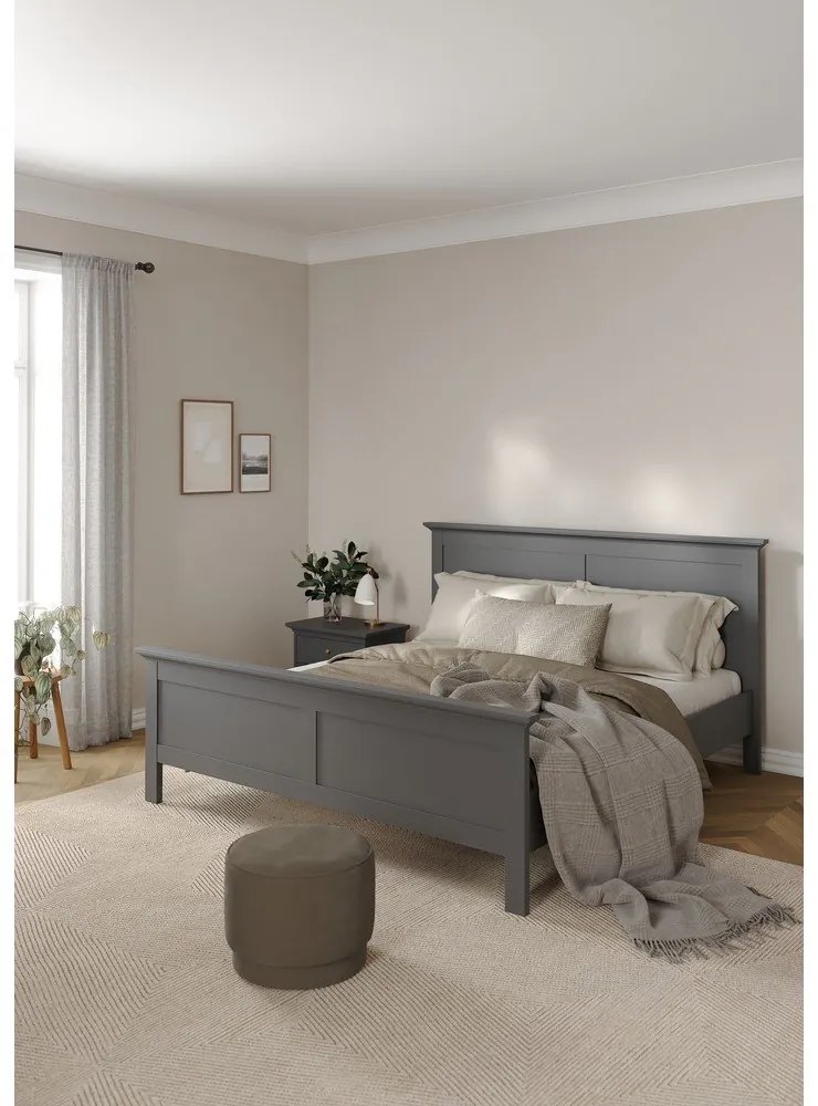 Szürke franciaágy 160x200 cm Paris – Tvilum