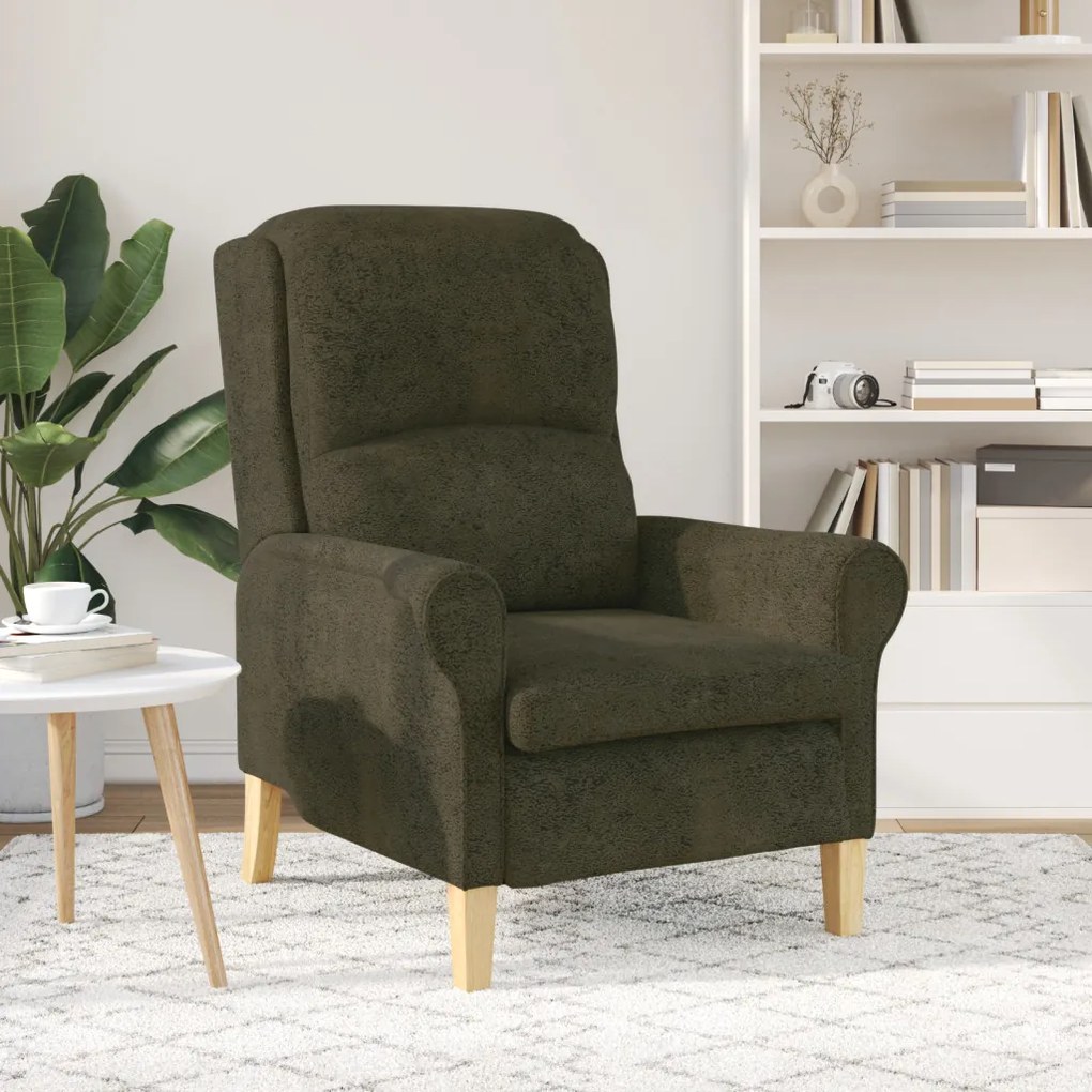 Kortárs karosszék Katonai zöld Szövet, Fa Közepes Ergonomikus