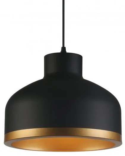 Lámpa Mennyezeti lámpatest GOLDI 1,4090,AC220-240V,50/60Hz,1*E27,IP20,átmérő 30cm,egyes,fekete/arany