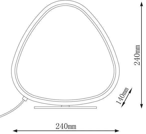 LED asztali lámpa PETRA LED/12W/230V 4000K fekete