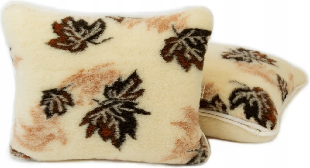 Merinó párna 70x80 Acero bézs-barna levelekkel Ágyneműhuzat