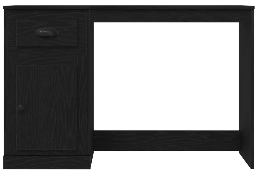 vidaXL Tárolós Asztal Fekete tölgy 50x115x75 cm Forgácslap