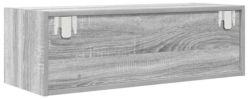 2 db szürke sonoma szerelt fa fali TV-szekrény 80x31x25,5 cm