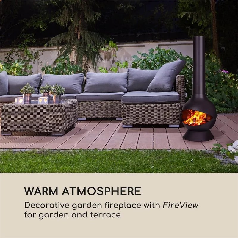 Blumfeldt Knight on Fire, kerti kandalló, rozsdamentes acél, fekete