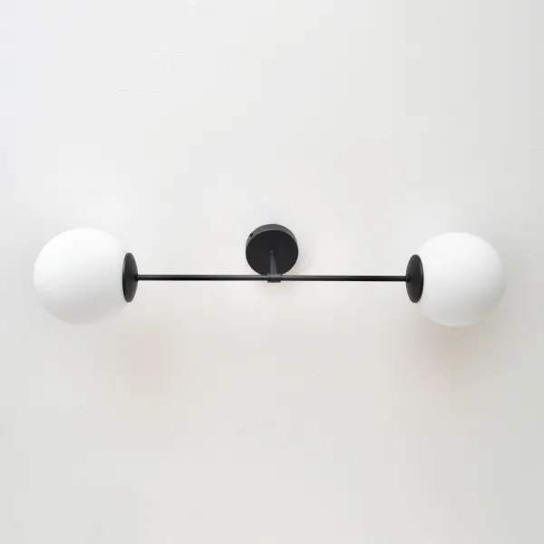 Felületre szerelhető csillár MOON 2xE27/15W/230V fekete