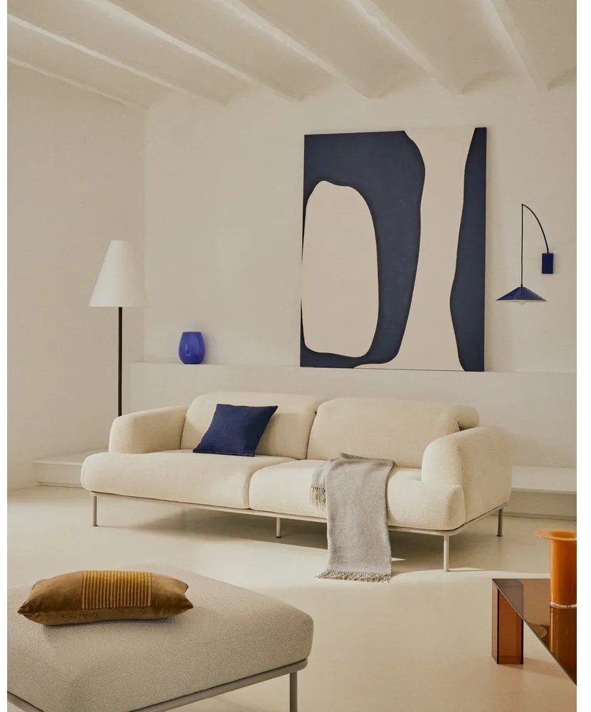 Sötétzöld állólámpa textil búrával (magasság 153 cm) Navat – Kave Home