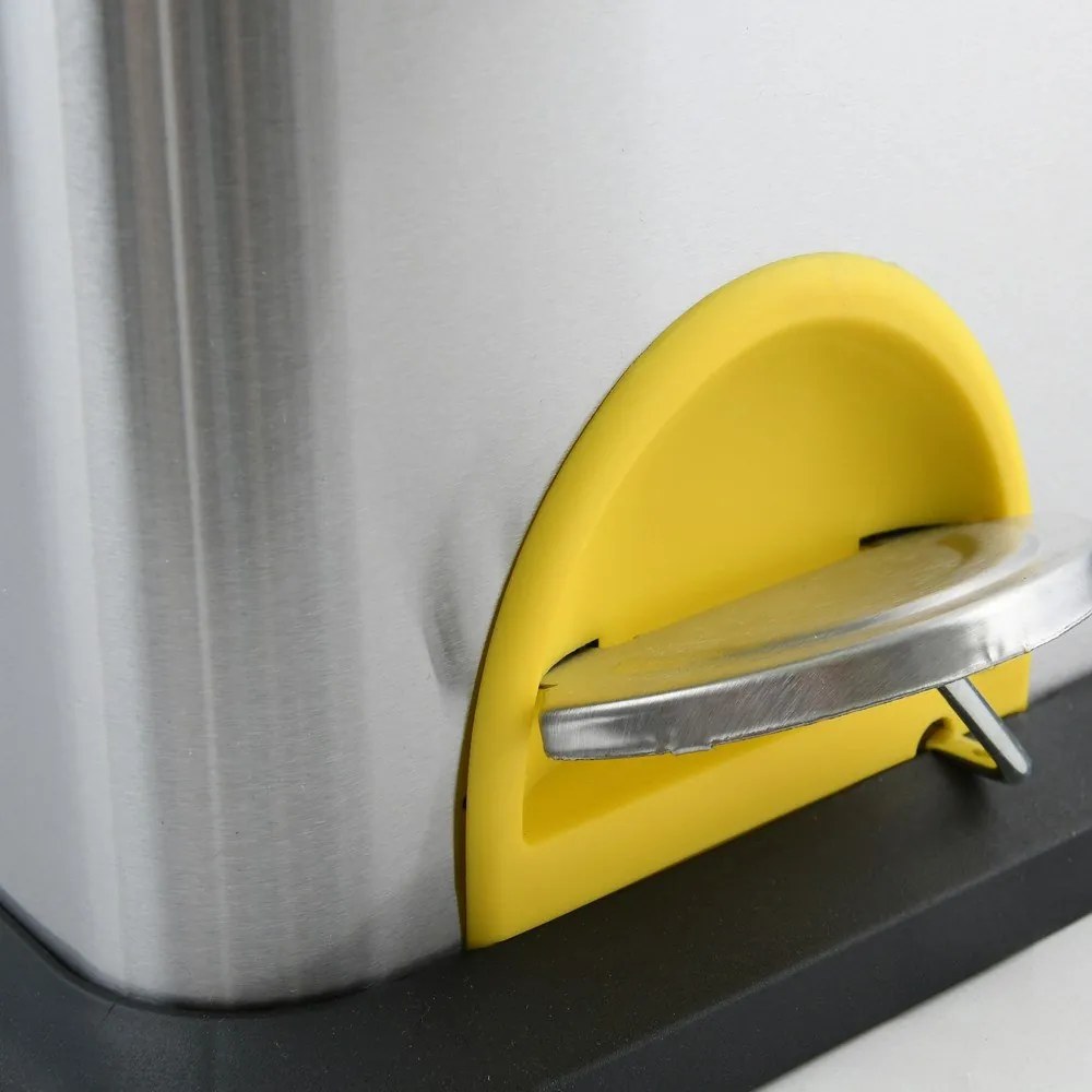 Matt ezüstszínű acél szelektív pedálos szemetes 3x20 l Tri Selectif – MSV