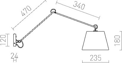RENDL ASHLEY nástěnná bílá chrom 230V LED E27 15W