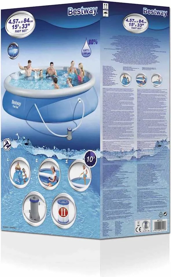 Bestway Fast Set 57313 medenceszett 457 x 84 cm