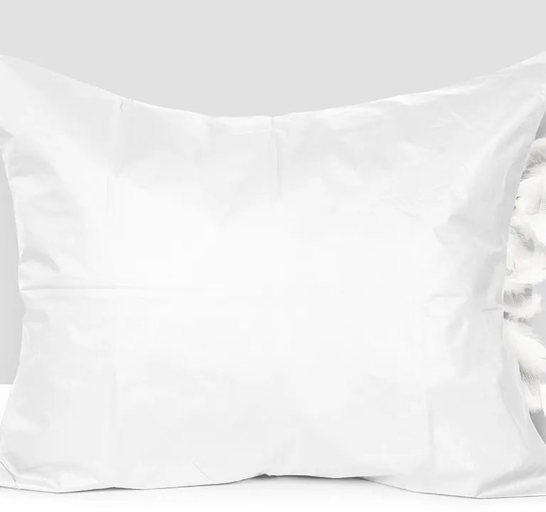 Goldea párna készítéshez pehelyangin párnahuzat - fehér 70 x 90 cm