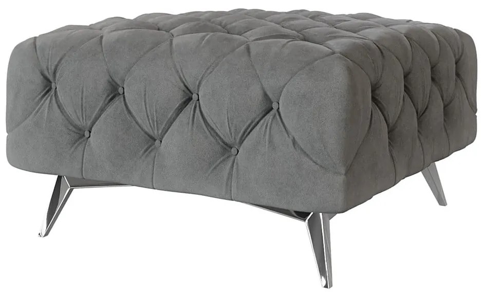 Szürke bársony lábtartó Chelsea – Ropez