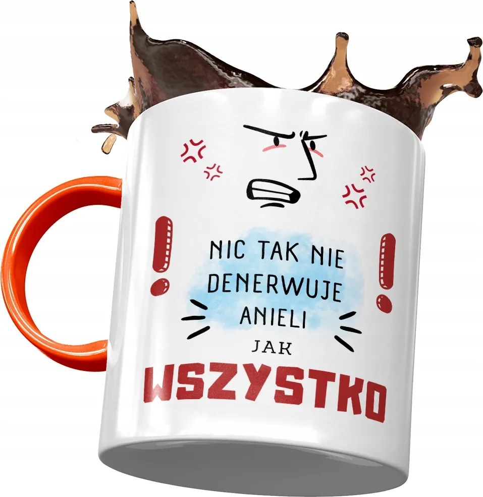 Narancssárga Bögre Angyalbarátoknak Ajándék Nyomtatott Fotóval